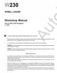 New Holland W230 Wheel Loader Workshop Service Manual        New Holland W230,      