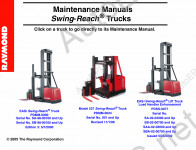 Raymond Maintenance Manual Swing-Reach Trucks        Raymond,  .