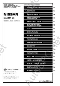 Nissan Maxima QX A33  1999-2005,    Nissan Maxima QX A33,    ,  ,    
