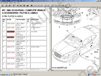 Bentley Continental GT / Flying Spur 2004-2006 каталог запчастей Бентли, дилерская документация по ремонту Bentley Continental GT, обслуживание, диагностика, электросхемы, кузовные размеры