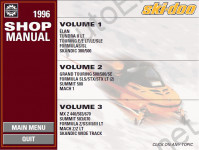 Bombardier Ski Doo 1996-1997 руководство по ремонту снегохода Ski Doo, каталог запчастей BRP, техническое обслуживание, аксессуары