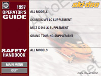 Bombardier Ski Doo 1996-1997 руководство по ремонту снегохода Ski Doo, каталог запчастей BRP, техническое обслуживание, аксессуары