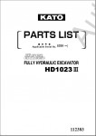 KATO HD1023-III Excavator Parts Manual    Super Exceed Kato HD1023-II