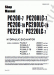 Komatsu Hydraulic Excavator PC200-7, PC200LC-7, PC200-7B, PC200LC-7B, PC220-7, PC220LC-7     Komatsu () PC200-7, PC200LC-7, PC200-7B, PC200LC-7B, PC220-7, PC220LC-7