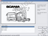 Scania SD2 2.33.003 + SP2 2.30.003 программа для диагностики грузовиков и автобусов Скания с диагностическим прибором VCI 2