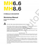 New Holland Wheel Excavators MH6.6 / MH8.6 Workshop Service Manual      New Holland,       MH6.6 / MH8.6
