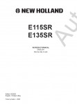 New Holland E115SR Crawler Excavator Service Manual      New Holland E115SR,       