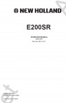 New Holland E200SR Crawler Excavator Service Manual      New Holland E200SR,       
