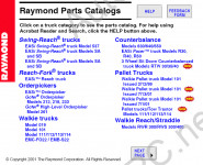 Raymond Forklift Truck Parts Manuals    Raymond,      Raymond