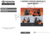 Toyota Forklift 7 Series GAS/LPG/ Electric Models Service Manual       Toyota (),            Toyota
