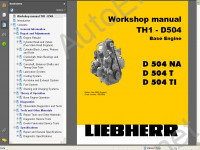 Liebherr TH1 - D504 Diesel Engine Service Manual        Liebherr () TH1-D504 Service Manual