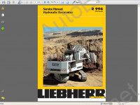 Liebherr R 996 Litronic Excavator Service Manual       Liebherr R996 Litronic,     