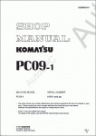 Komatsu Hydraulic Excavator PC09-1 Komatsu Hydraulic Excavator PC09-1 Shop Manuals and Operation & Maintenance Manuals