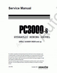 Komatsu Hydraulic Mining Shovel PC3000-6 Komatsu Hydraulic Mining Showel PC3000-6 Service Manual