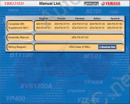 Yamaha Repair Manuals 2007 -250cc        - YBR125ED, XG250, XC125, YP125R, PW50, PW80, TT-R50E, TT-R90/E, TT-R125/E/LW/LWE, YZ85/LW, YZ125, YZ250, YZ250F, YZ450F, WR250F, WR450F.