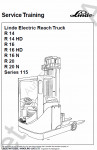 Linde 115 Series Руководство по ремонту и техническому обслуживанию погрузчиков Linde Electric Reach Truck, цветные электрические схемы.